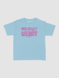 who really cares baby tee - In Print We Trust