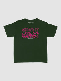 who really cares baby tee - In Print We Trust