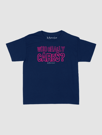 who really cares baby tee - In Print We Trust