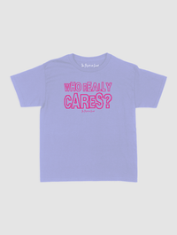 who really cares baby tee - In Print We Trust