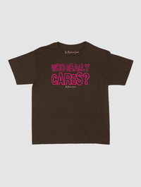 who really cares baby tee - In Print We Trust