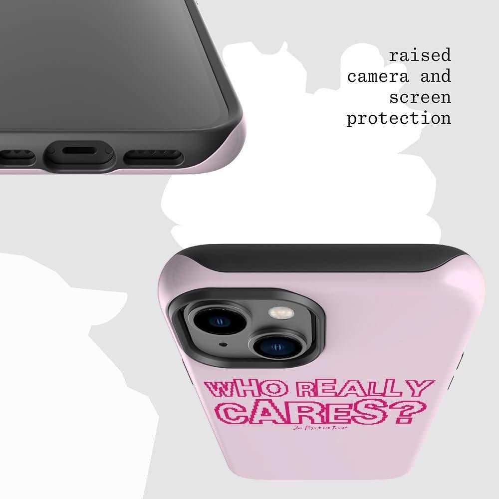 who really cares tough iPhone case - In Print We Trust