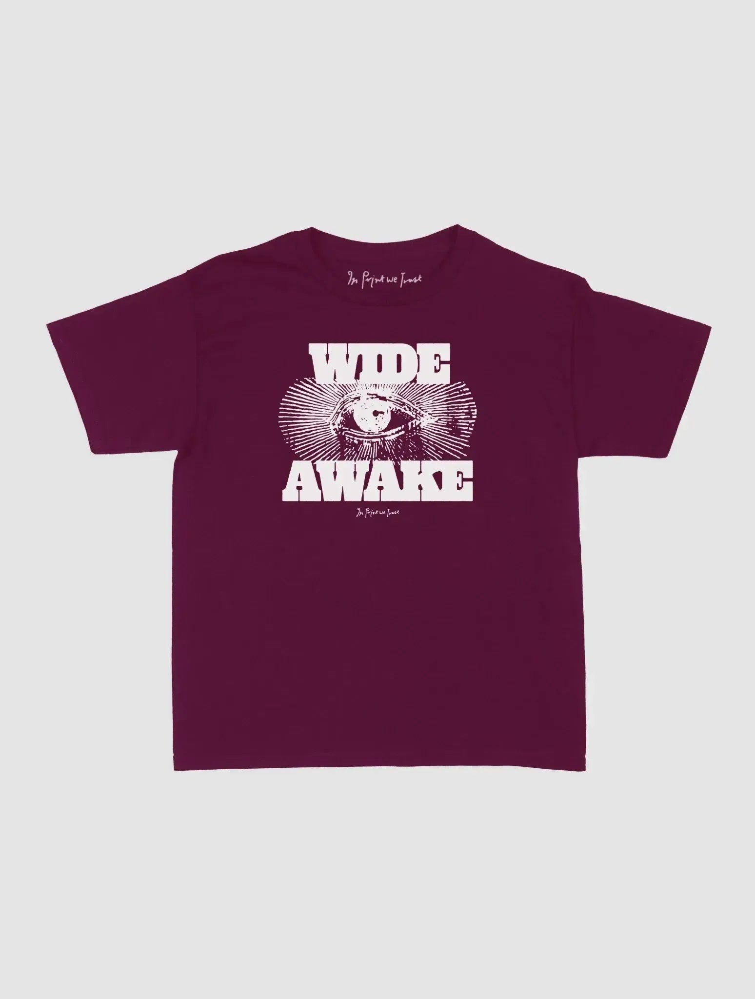 wide awake baby tee - In Print We Trust