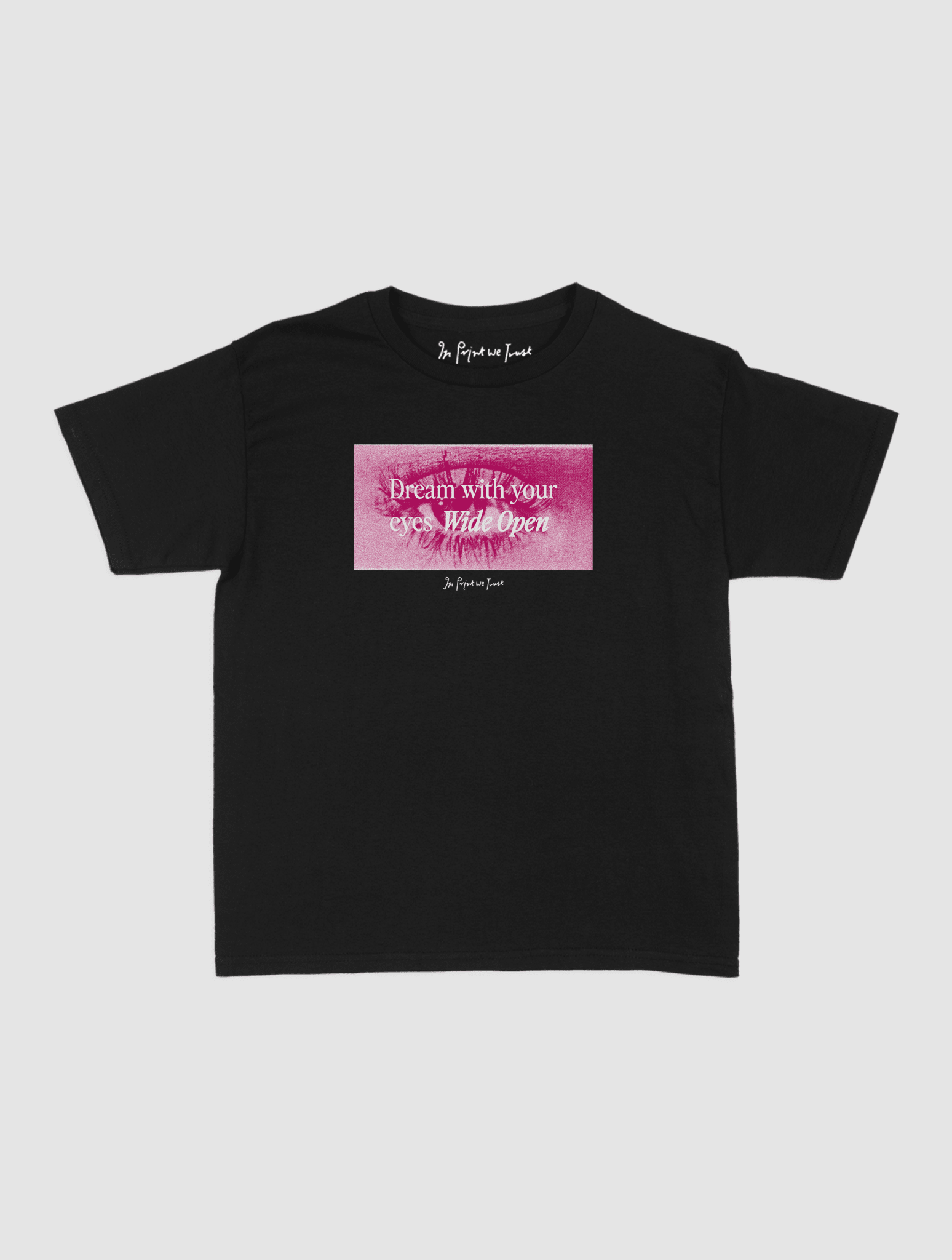 wide open baby tee - In Print We Trust