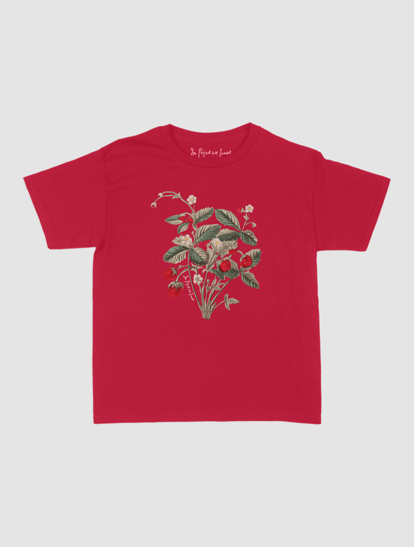 wild strawberry baby tee - In Print We Trust