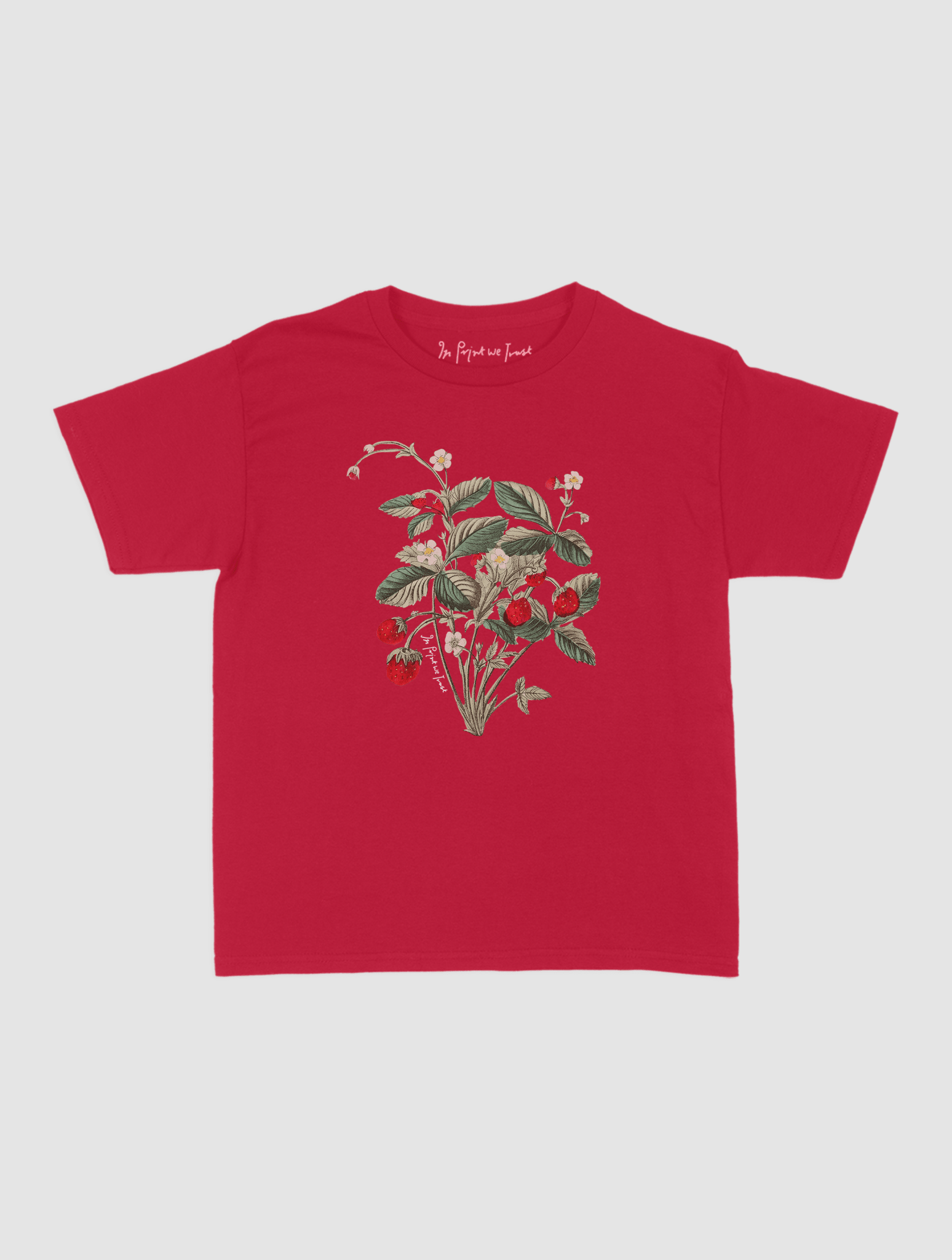 wild strawberry baby tee - In Print We Trust