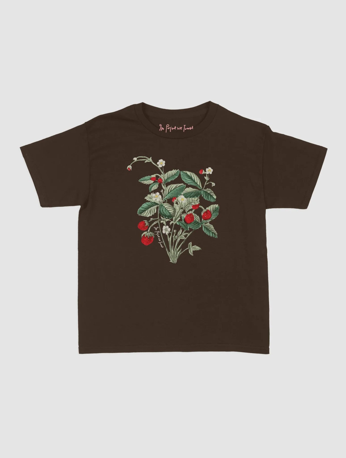 wild strawberry baby tee - In Print We Trust