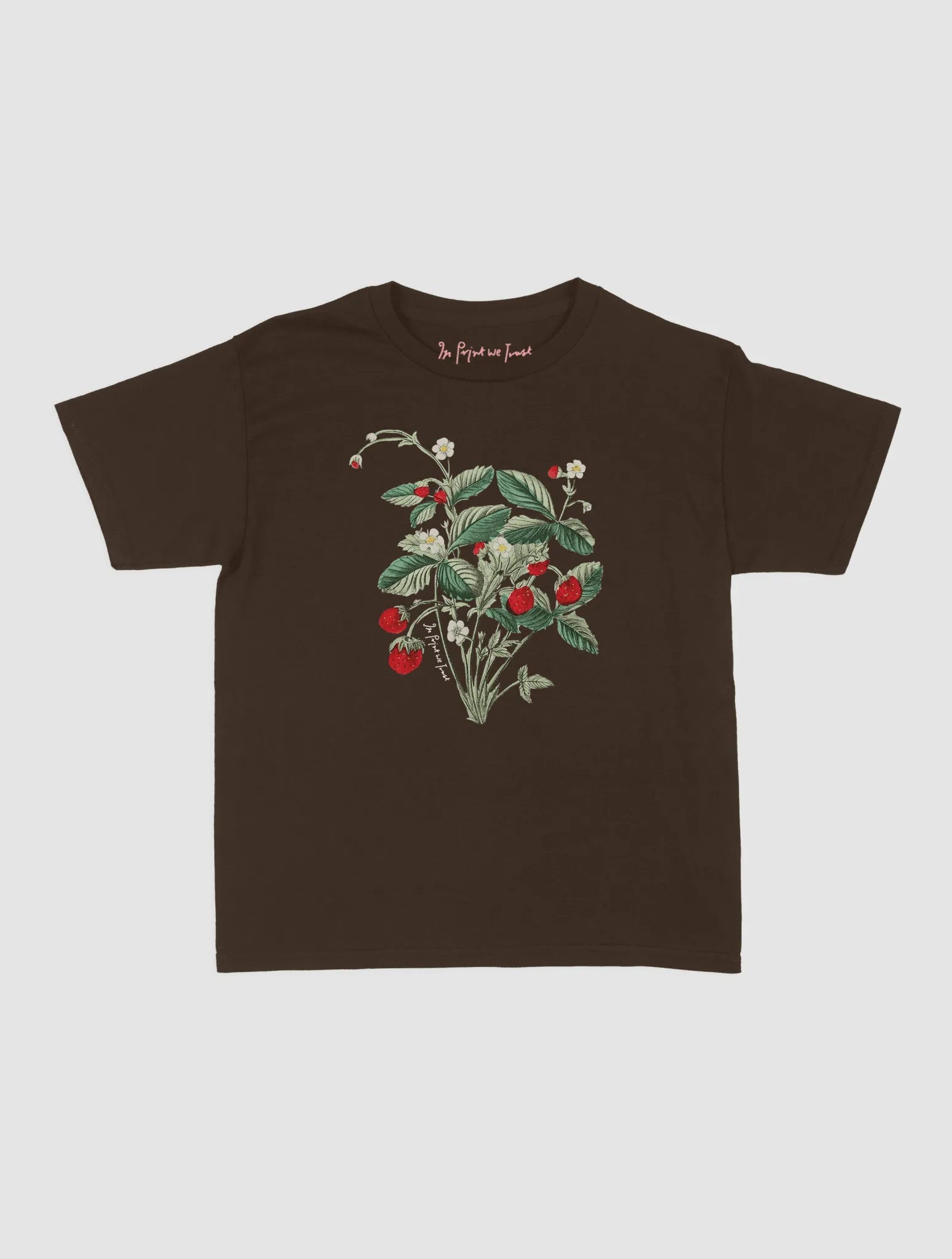 wild strawberry baby tee - In Print We Trust