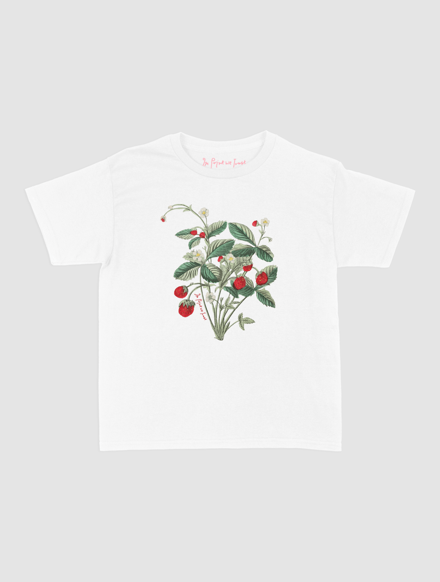 wild strawberry baby tee - In Print We Trust