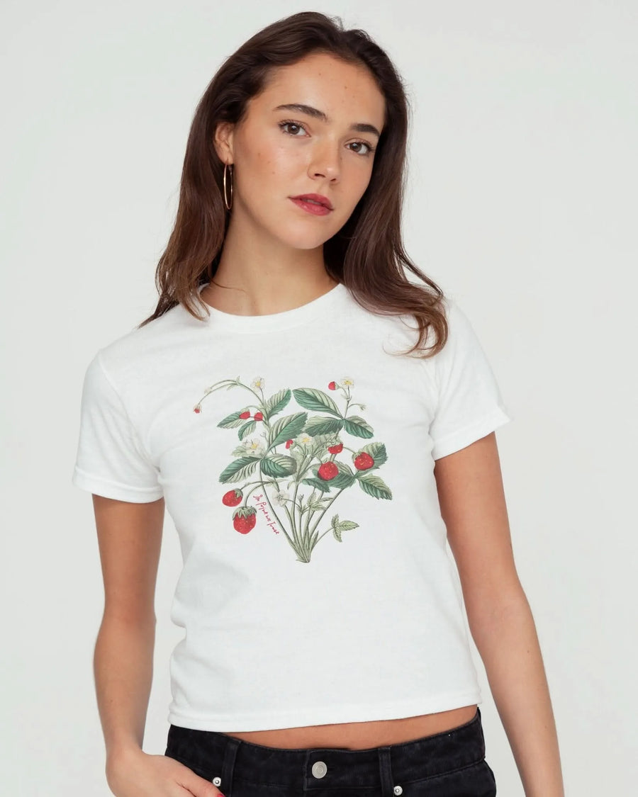 wild strawberry baby tee - In Print We Trust