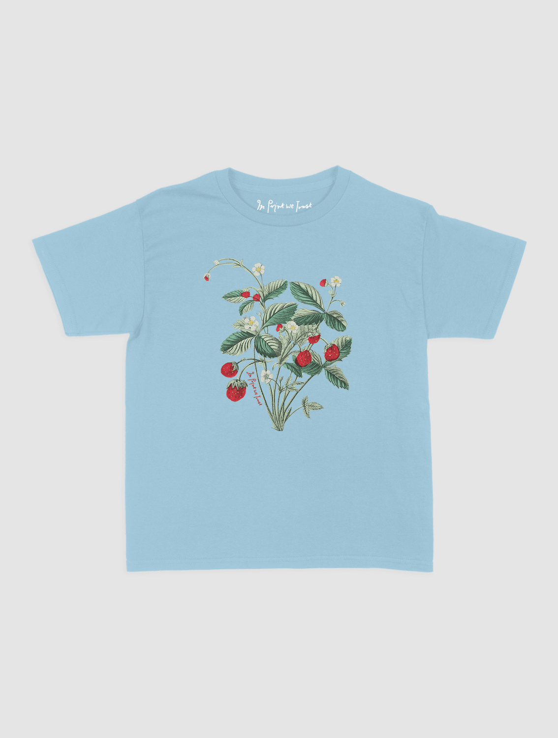 wild strawberry baby tee - In Print We Trust