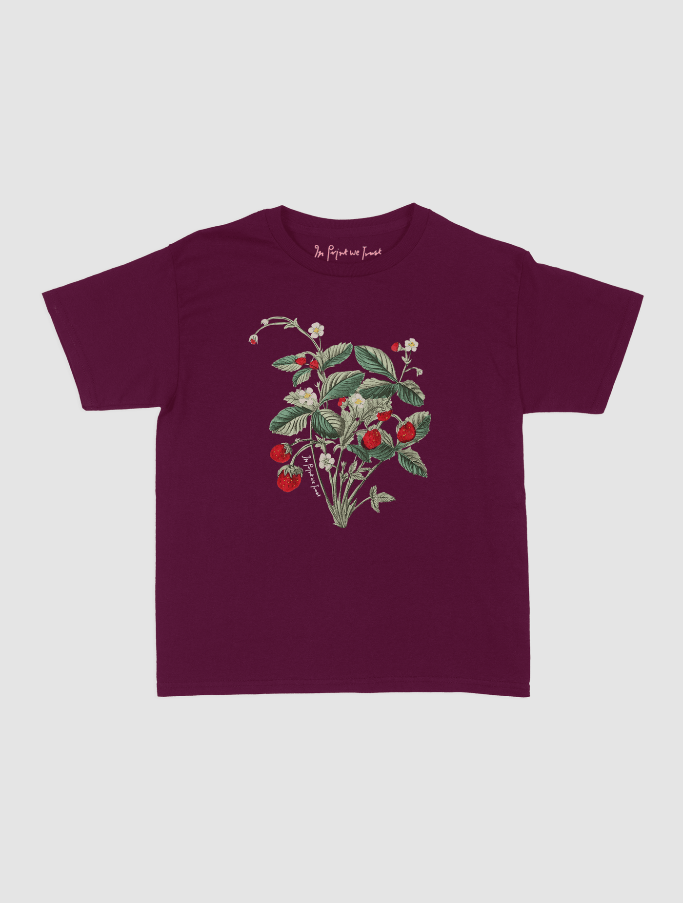 wild strawberry baby tee - In Print We Trust