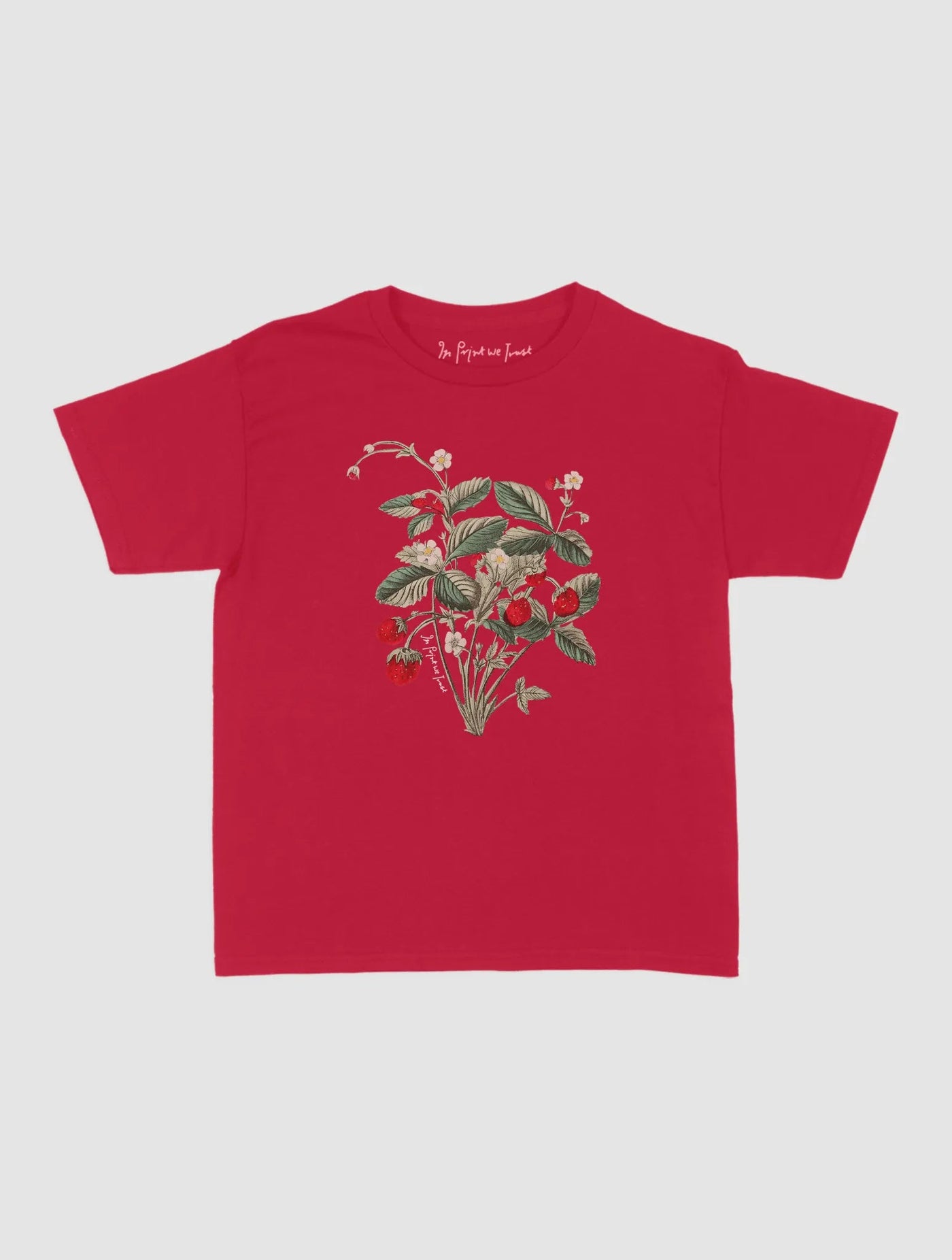 wild strawberry baby tee - In Print We Trust