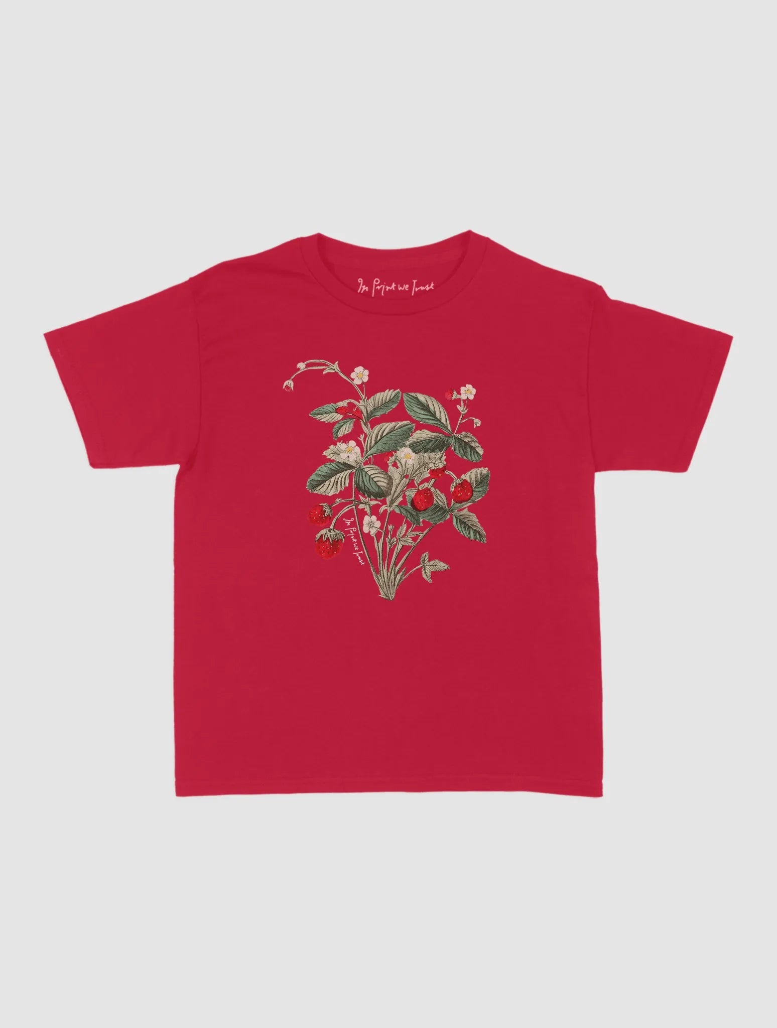 wild strawberry baby tee - In Print We Trust