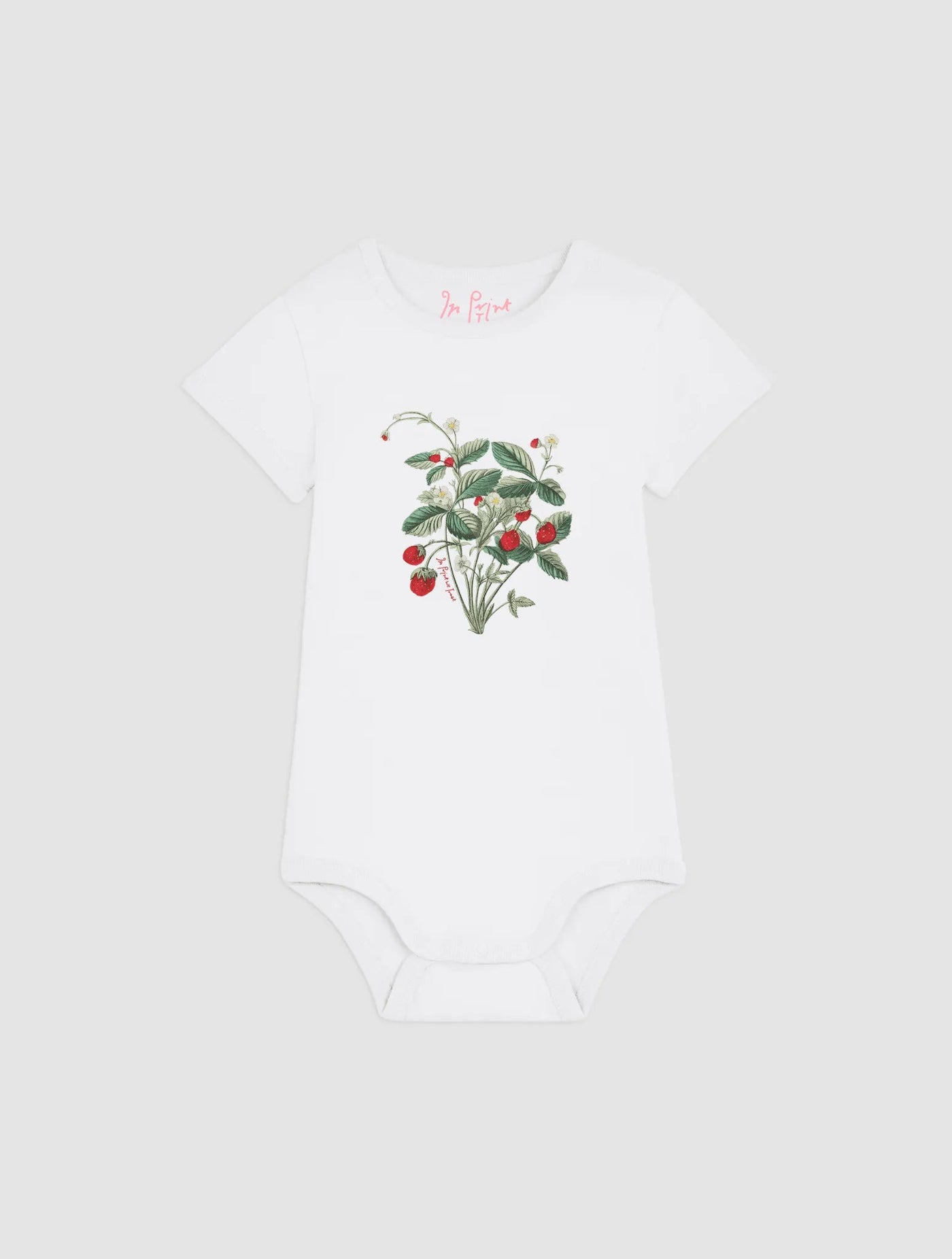 wild strawberry bodysuit for babies - In Print We Trust