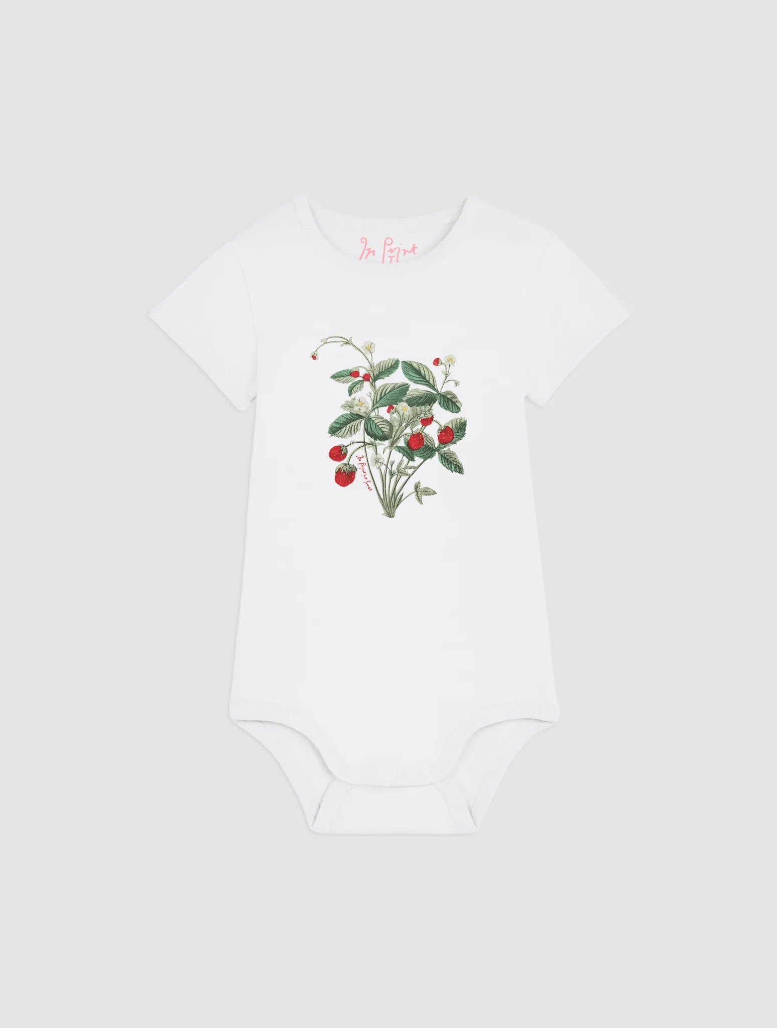 wild strawberry bodysuit for babies - In Print We Trust