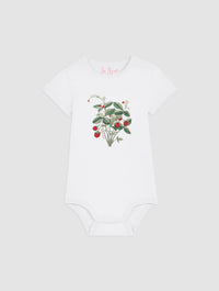 wild strawberry bodysuit for babies - In Print We Trust