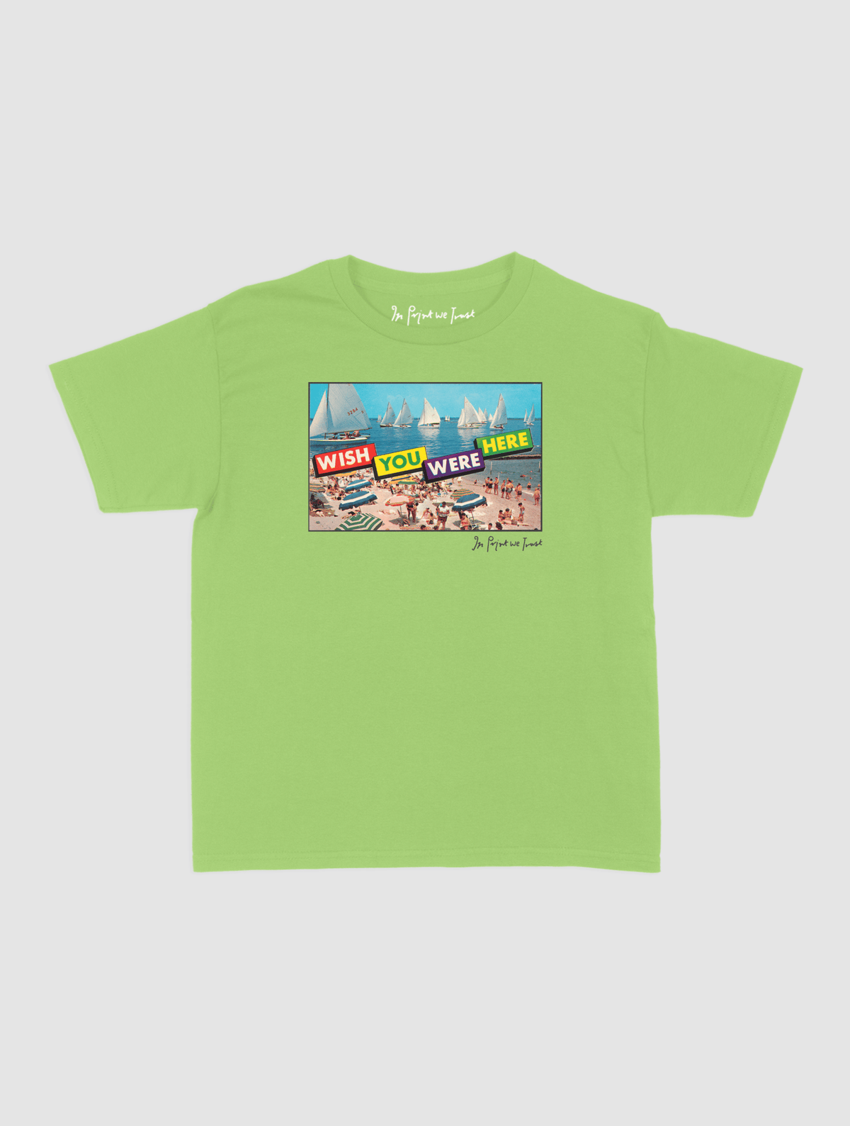 wish you were here baby tee - In Print We Trust