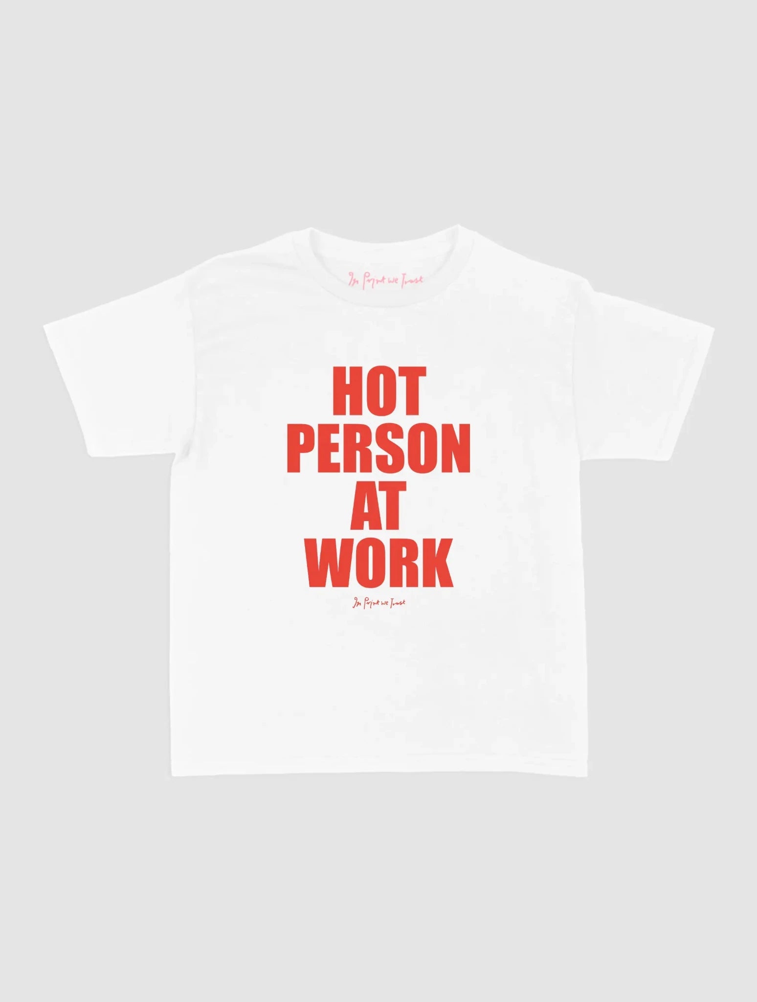 work baby tee - In Print We Trust