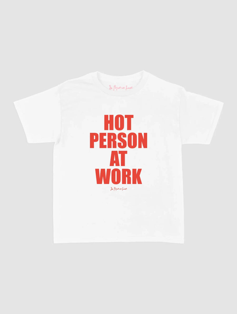 work baby tee - In Print We Trust