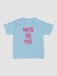 worth the risk! baby tee - In Print We Trust