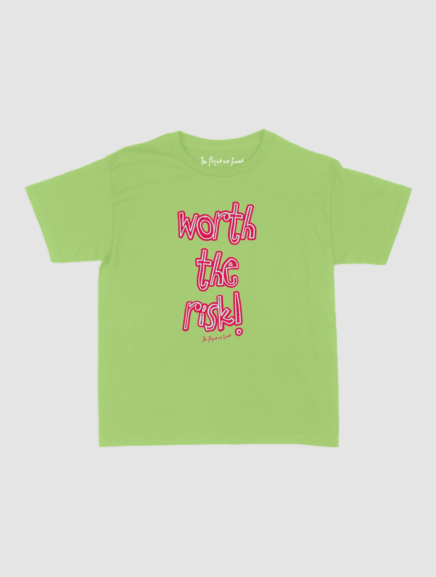 worth the risk! baby tee - In Print We Trust