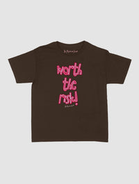 worth the risk! baby tee - In Print We Trust
