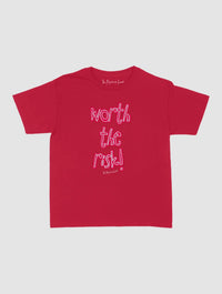 worth the risk! baby tee - In Print We Trust