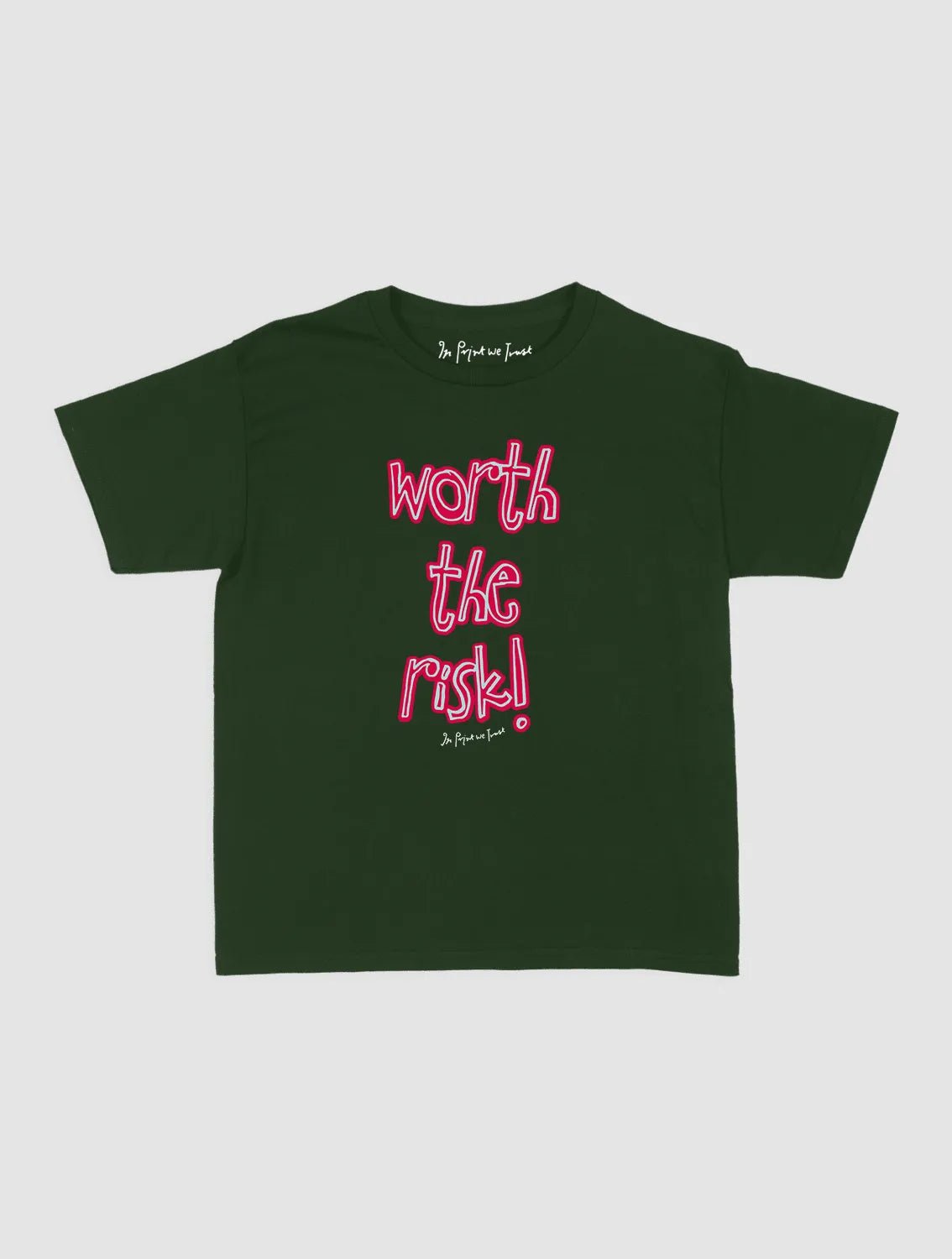 worth the risk! baby tee - In Print We Trust