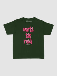 worth the risk! baby tee - In Print We Trust