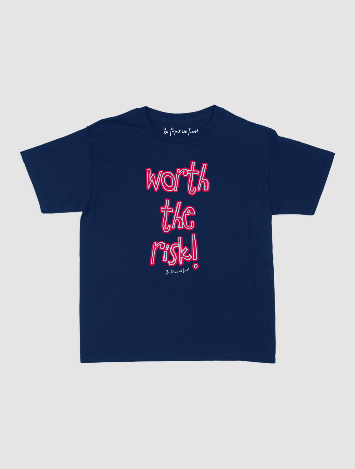 worth the risk! baby tee - In Print We Trust