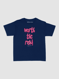 worth the risk! baby tee - In Print We Trust