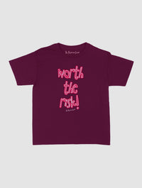 worth the risk! baby tee - In Print We Trust