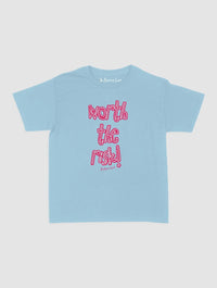 worth the risk! baby tee - In Print We Trust