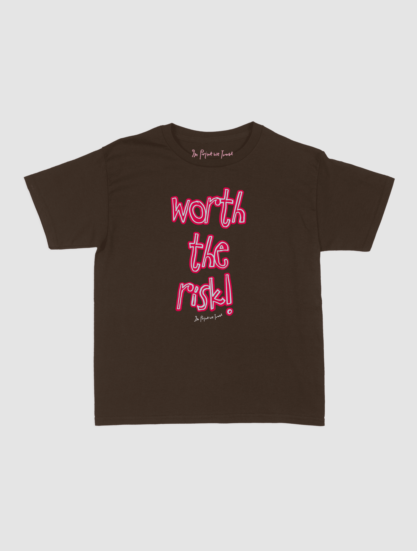 worth the risk! baby tee - In Print We Trust
