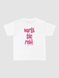 worth the risk! baby tee - In Print We Trust