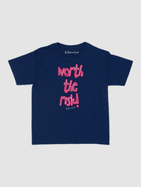 worth the risk! baby tee - In Print We Trust