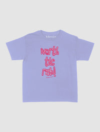 worth the risk! baby tee - In Print We Trust