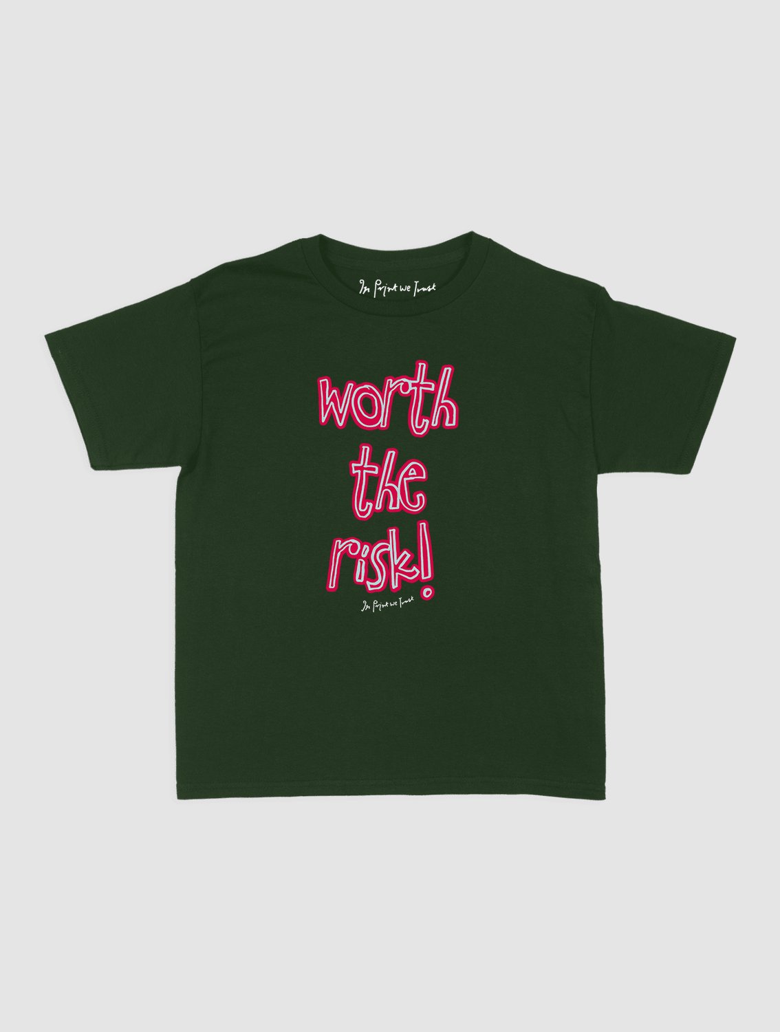 worth the risk! baby tee - In Print We Trust