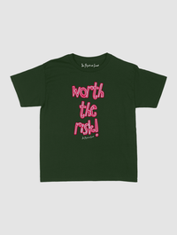 worth the risk! baby tee - In Print We Trust