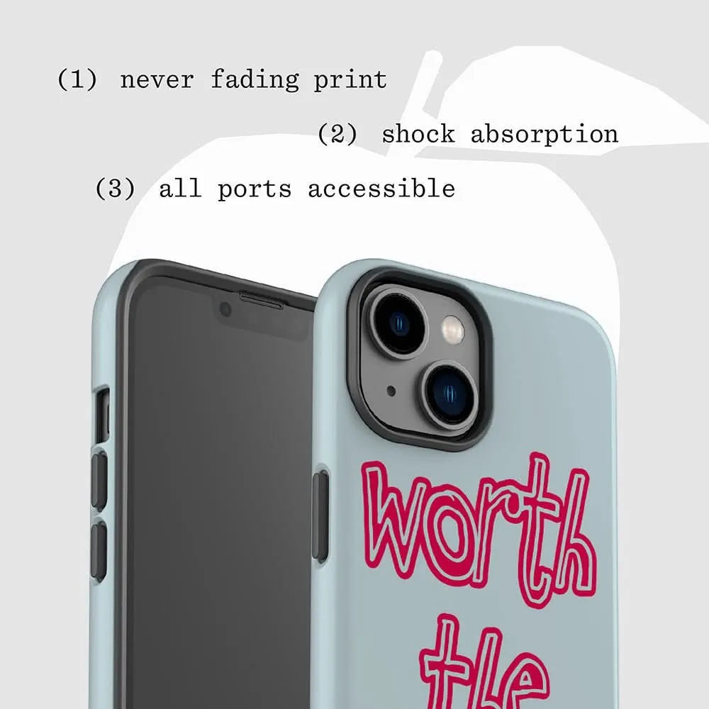 worth the risk tough iPhone case - In Print We Trust