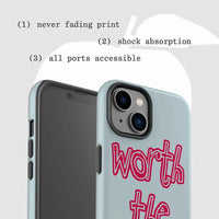 worth the risk tough iPhone case - In Print We Trust