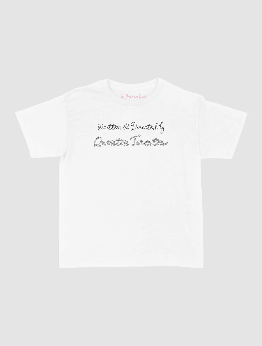 written & directed by custom baby tee - In Print We Trust