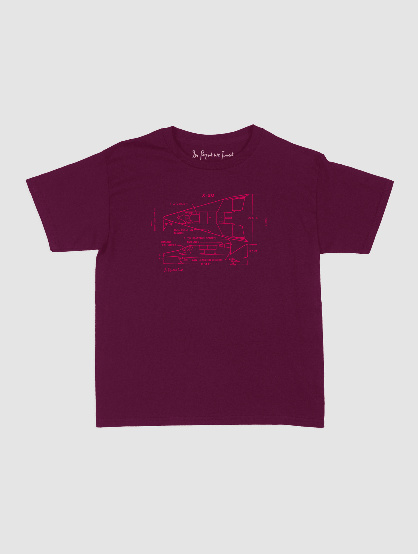 x-20 baby tee - In Print We Trust