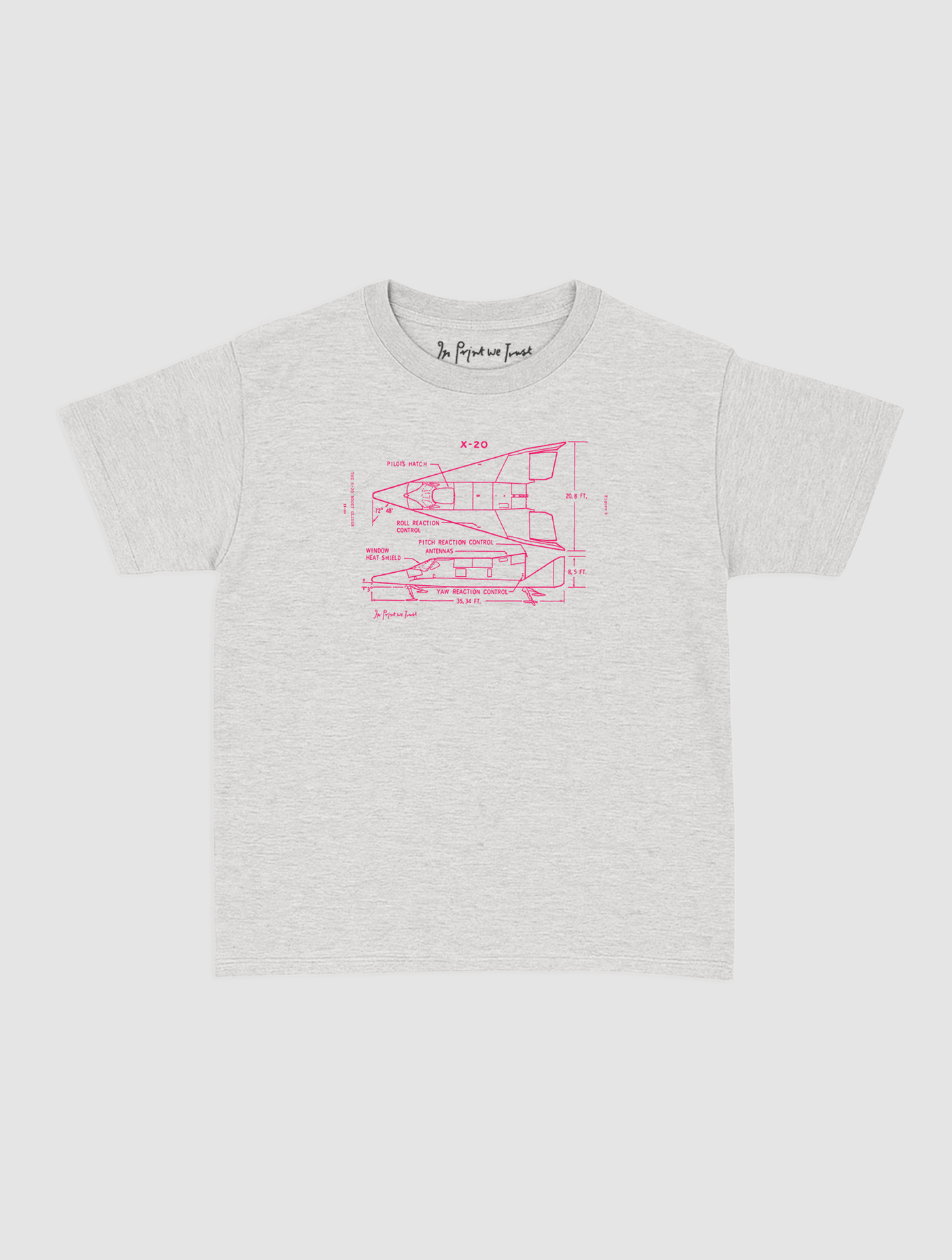 x-20 baby tee - In Print We Trust