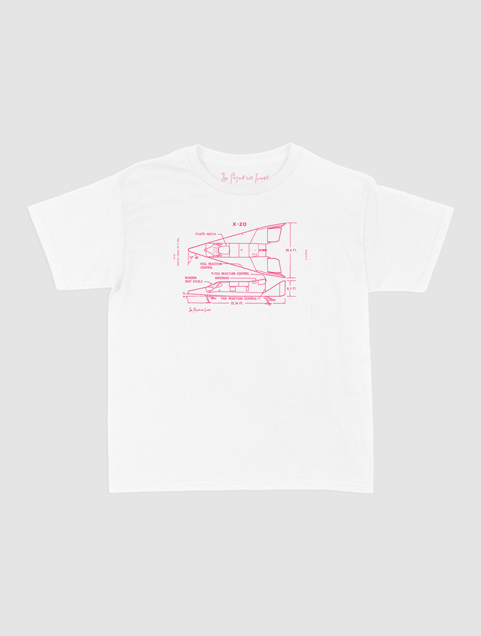 x-20 baby tee - In Print We Trust
