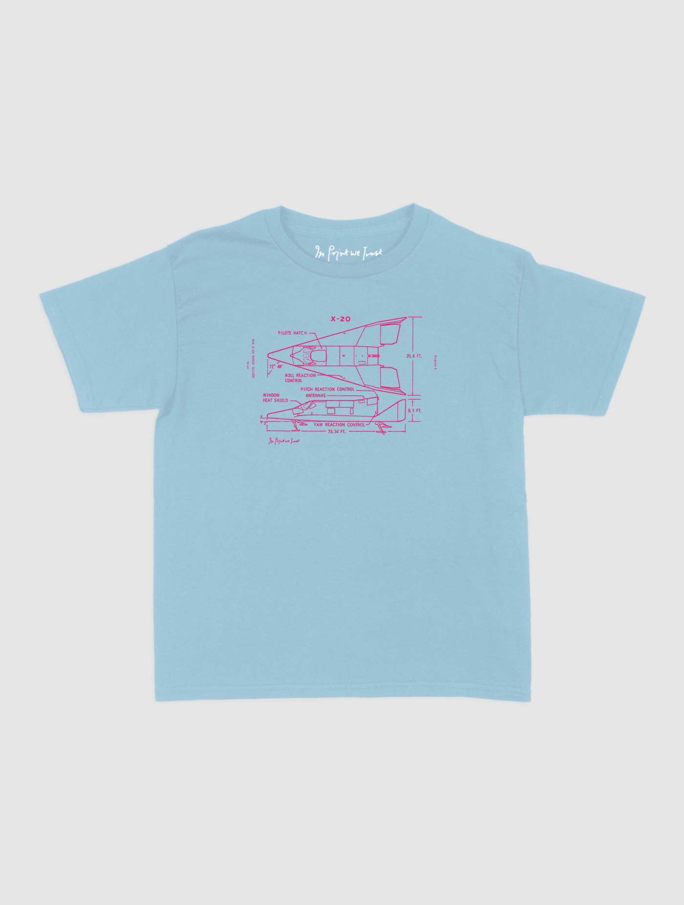 x-20 baby tee - In Print We Trust
