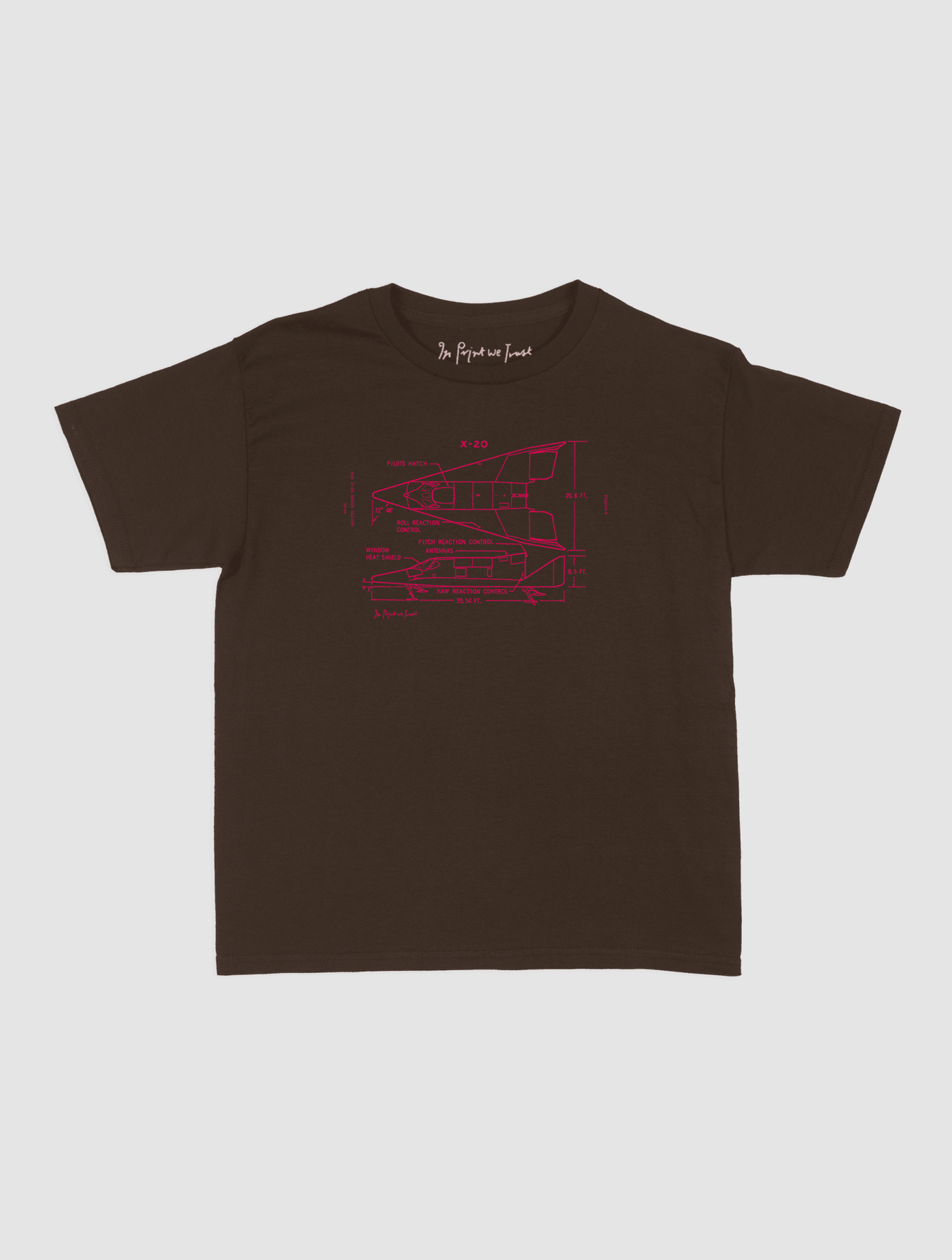 x-20 baby tee - In Print We Trust