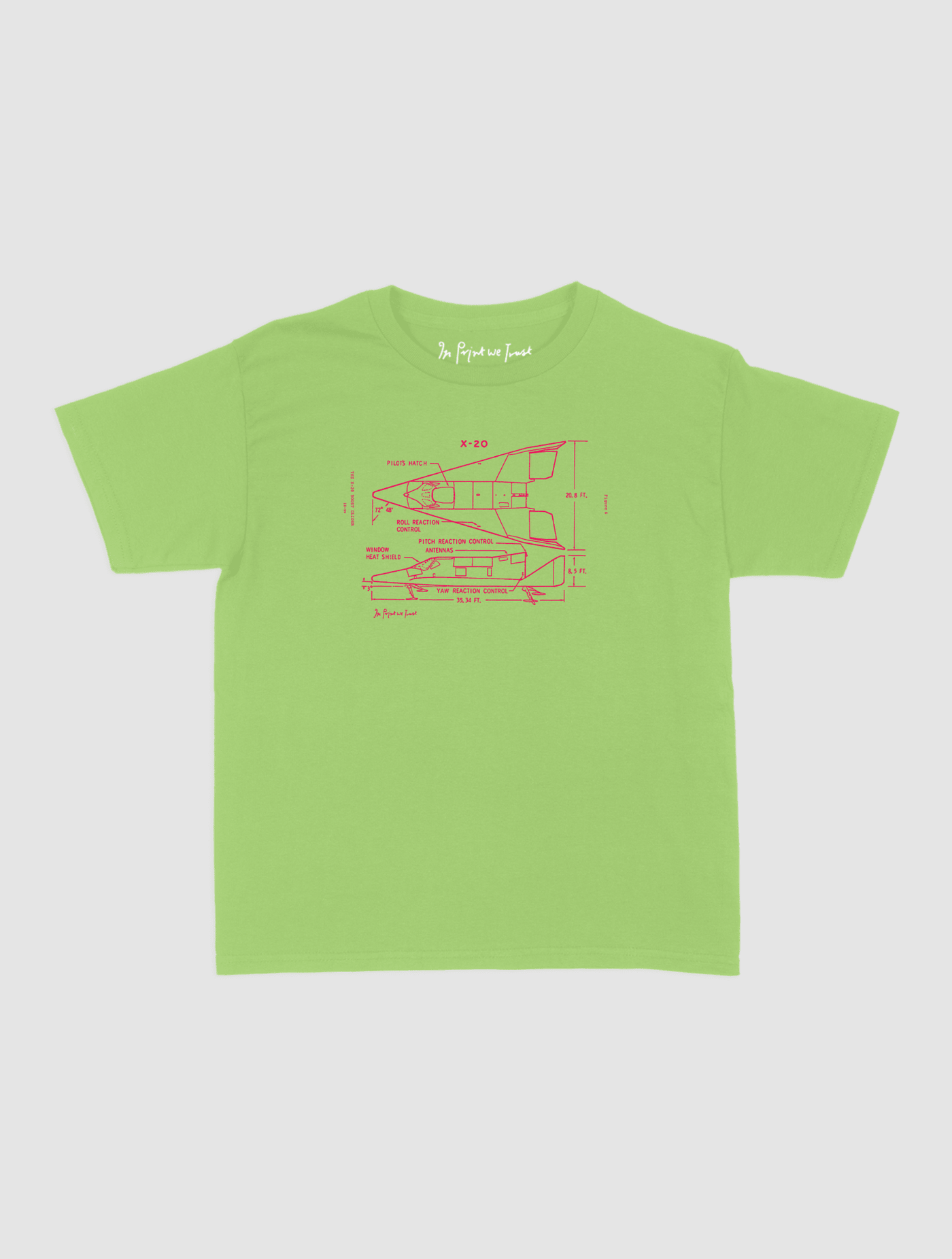 x-20 baby tee - In Print We Trust
