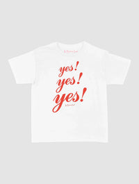 yes yes yes baby tee - In Print We Trust